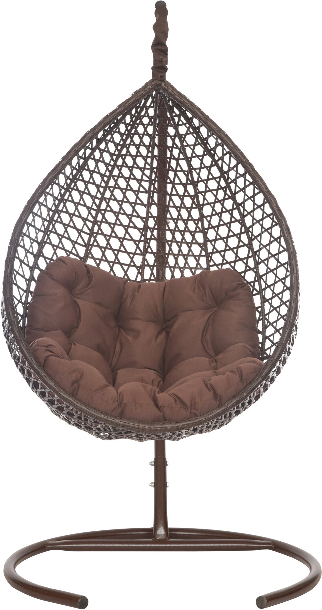Подвесное кресло-кокон MONTBLANC коричневый + каркас (шоколад подушка Relax) - фотография № 2