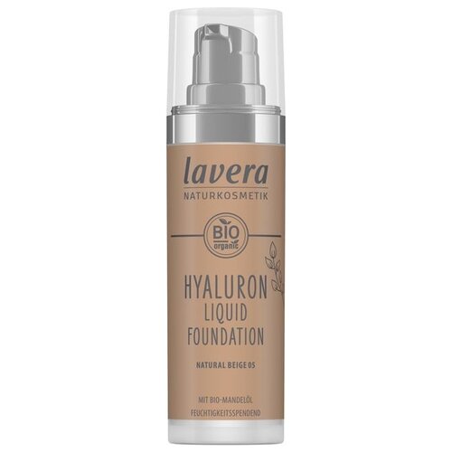 Lavera Тональный крем Hyaluron Liquid Foundation, 30 мл, оттенок: 05 Natural Beige pole тональный крем elle gorgeous natural radiance 30 мл оттенок 04 natural beige