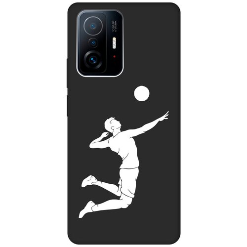 Матовый чехол Volleyball W для Xiaomi 11T / 11T Pro / Сяоми 11Т / 11Т Про с 3D эффектом черный матовый чехол snowboarding w для xiaomi 11t 11t pro сяоми 11т 11т про с 3d эффектом черный