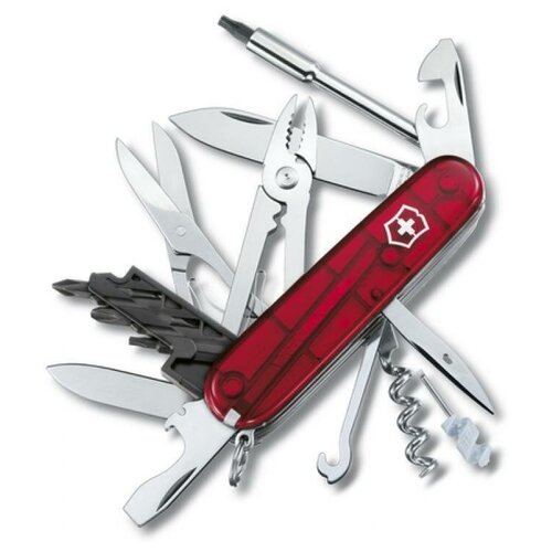 фото Нож victorinox cybertool, 91 мм, 34 функции, полупрозрачный красный