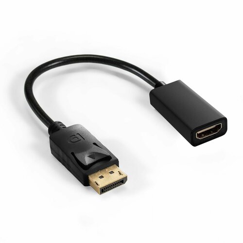 Кабель-переходник DisplayPort-HDMI ExeGate EX-DPM-HDMIF-0.1 (20M/19F, 0,1м) EX294706RUS