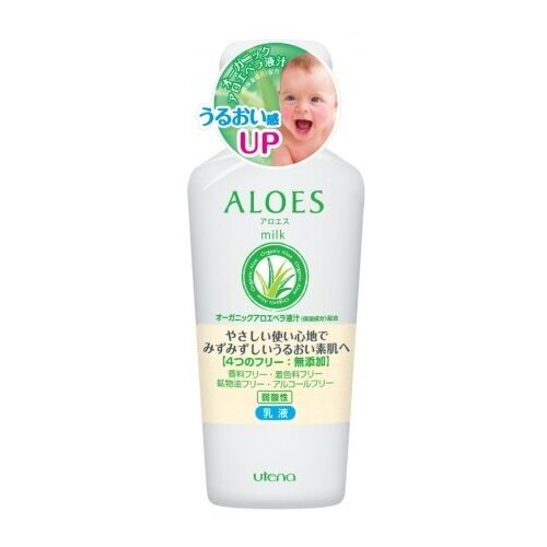 UTENA Молочко для ухода за лицом ALOE экстракт алоэ бутылка ,160 мл