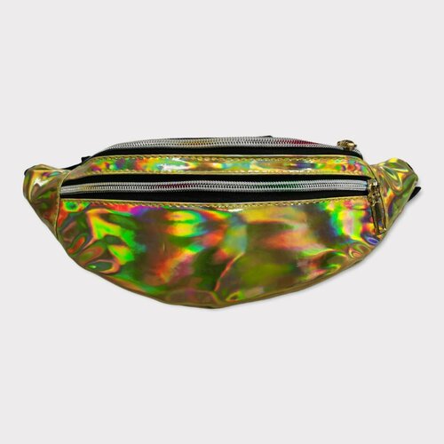 фото Сумка поясная , фактура гладкая, золотой, желтый bruono