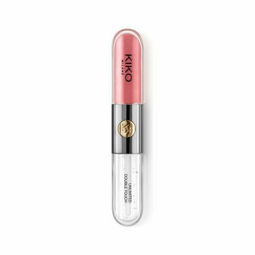 Купить KIKO MILANO Жидкая помада и блеск для губ 2 в 1 Unlimited Double Touch (112 Satin Peach Rose), розовый