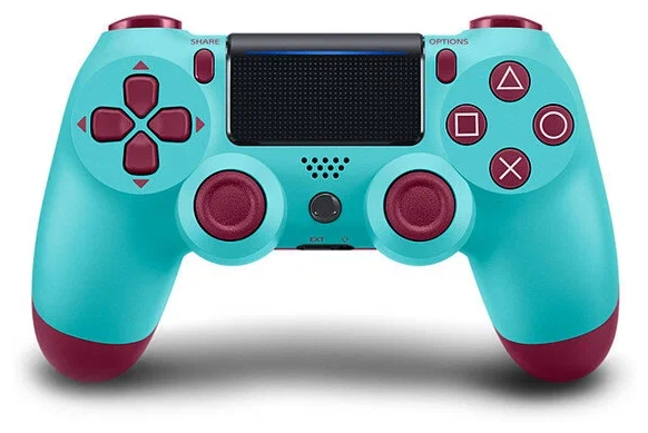 Джойстик игровой геймпад беспроводной для PS4 / ПК / Bluetooth / USB / голубой