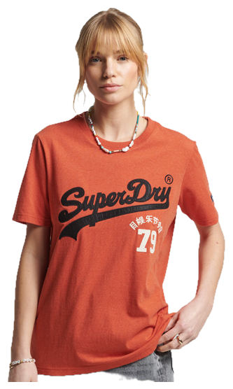 Футболка Superdry, размер 12, оранжевый