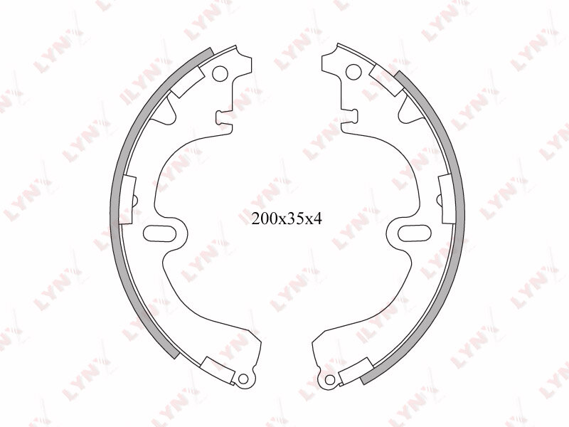 Колодки тормозные барабанные зад LYNXauto BS-7503