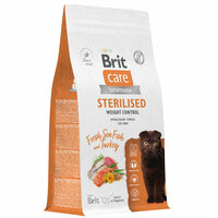 Brit Care Cat Sterilised Weight Control сухой корм для стерилизованных кошек для контроля веса, с морской рыбой и индейкой - 1,5 кг