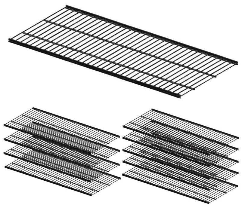 Полка сетчатая металлическая для гардеробной системы "Титан-GS" (603х306) (комплект 10шт) Цвет: Черный