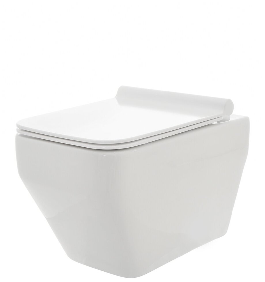 Унитаз подвесной AQUAme Rimless с сиденьем микролифт AQM2009