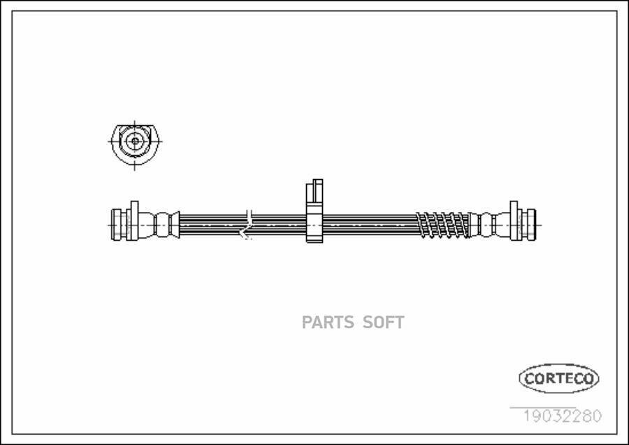 Тормозной шланг задний [270mm] CORTECO 19032280 | цена за 1 шт | минимальный заказ 1