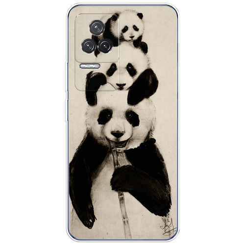 Силиконовый чехол на Xiaomi Redmi K50 / Сяоми Редми K50 Семейство панды