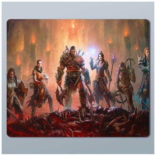 коврик для мыши игровой офисный с принтом размер 25x30см игры diablo iii eternal collection 935 Коврик для мыши с принтом игры Diablo III Eternal Collection - 931