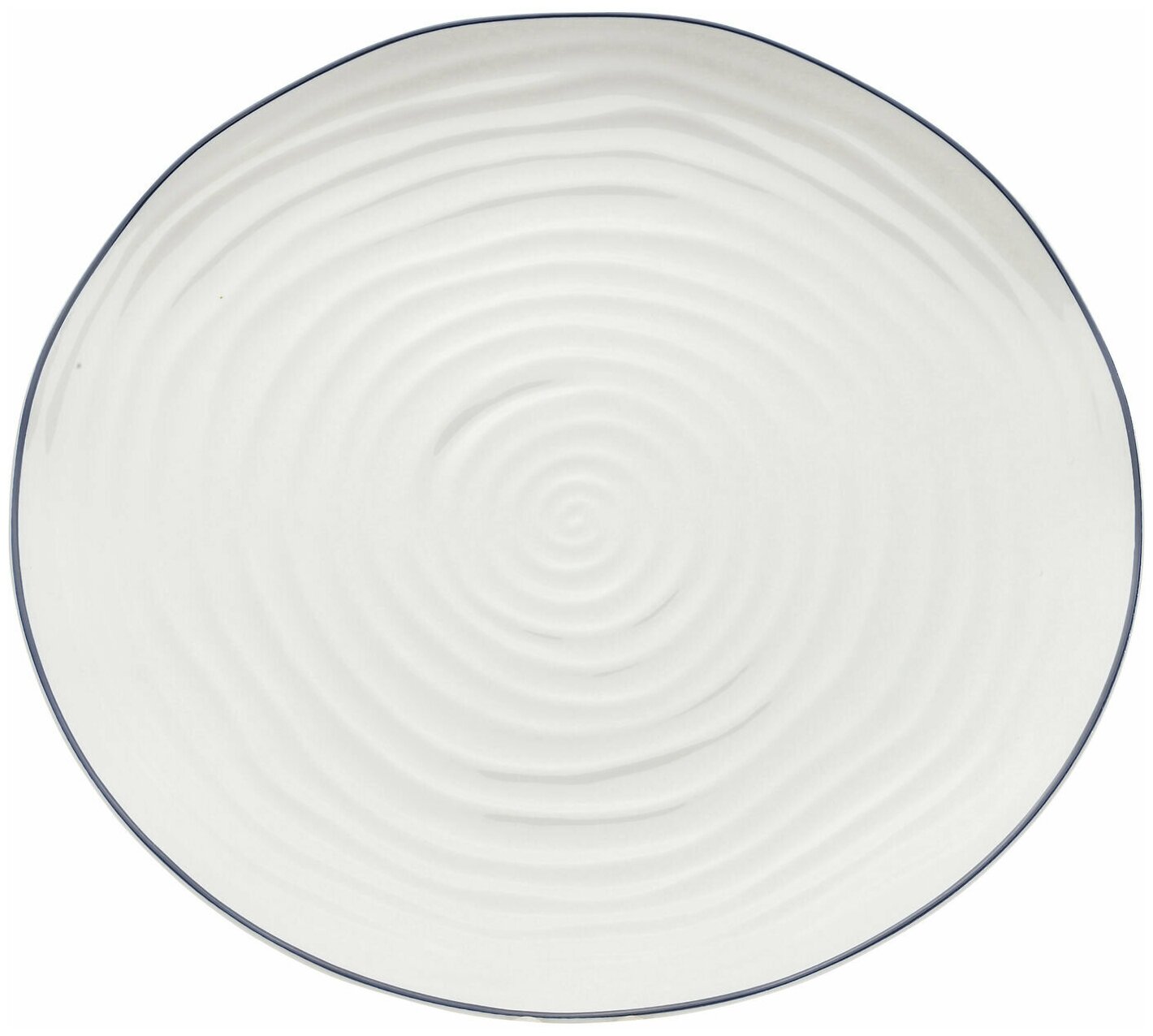 Тарелка Swirl, KARE Design, коллекция "Водоворот" 27*2*27, Фарфор, Белый