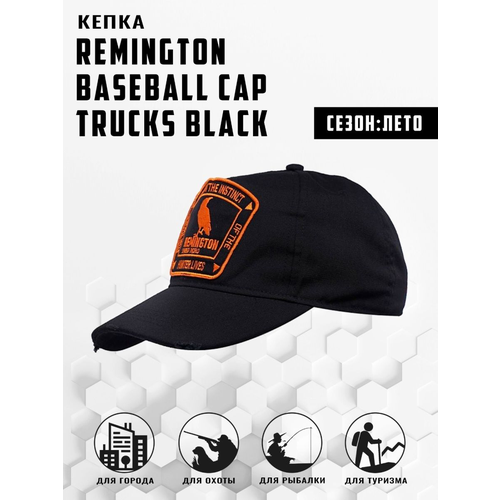 Бейсболка Remington, размер ONE SIZE, черный, оранжевый bob dylan hip hop baseball cap golf trucker baseball cap adjustable peaked sandwich hat black unisex casquette black