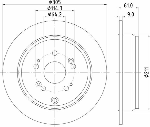 Диск тормозной зад Nisshinbo ND8036K