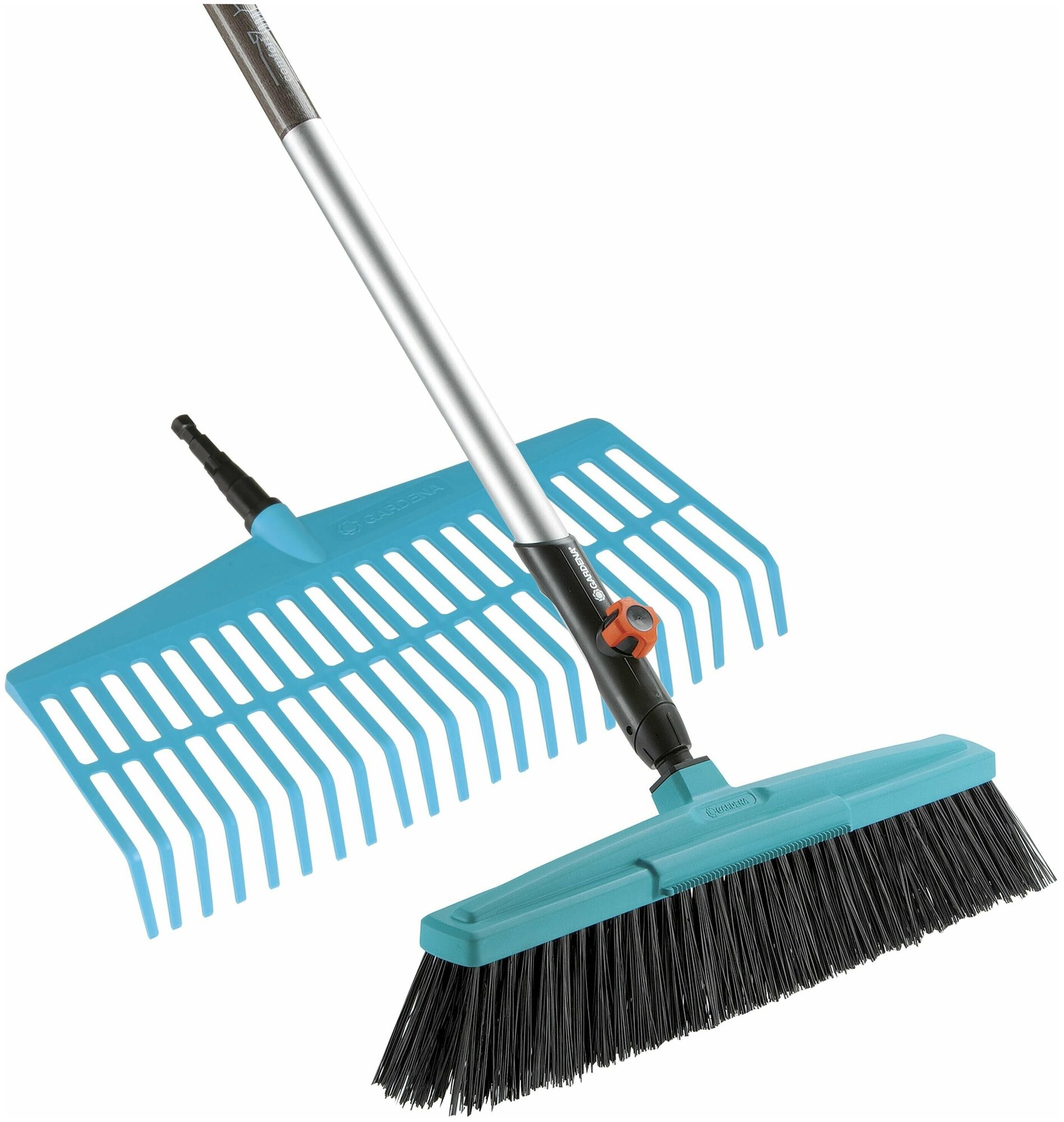 фото Набор грабли и щётка для дорожек Gardena 130 см с черенком