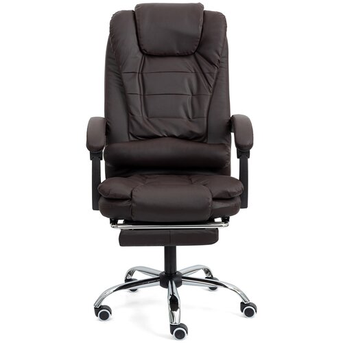 Компьютерное кресло / Офисное компьютерное кресло / Кресло / Вибромассаж / Подставка для ног / Экокожа