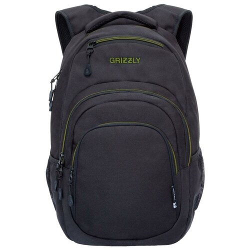 Рюкзак GRIZZLY RQ-003-31 черный-салатовый, 33х48х21 рюкзак grizzly rq 003 31 1 черный красный