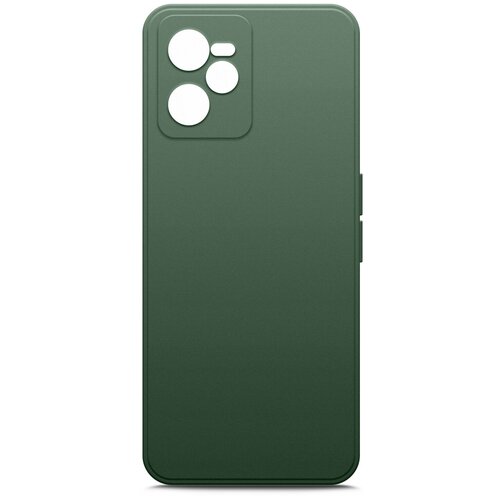 Чехол на Realme C35 (Риалми С 35) силиконовый с защитной подкладкой из микрофибры зеленый опал Microfiber Case Brozo чехол borasco microfiber case для realme c35 зеленый опал