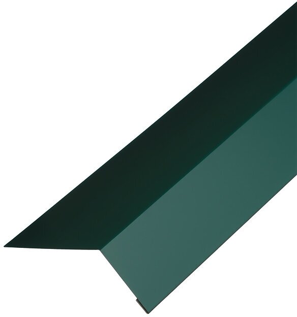 Планка карнизная для гибкой черепицы Grand Line 100х60-65 мм 2 м зеленая RAL 6005