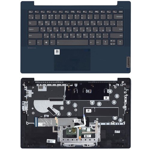 Клавиатура keyboard 5CB1A13563 для ноутбука Lenovo IdeaPad 5-14ARE05 топкейс синий 8867₽