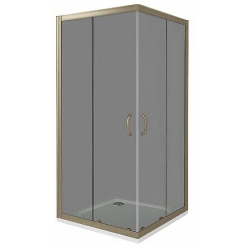 Душевой уголок Good Door Jazz CR 100x100 тонированный, бронза (CR-100-B-BR)