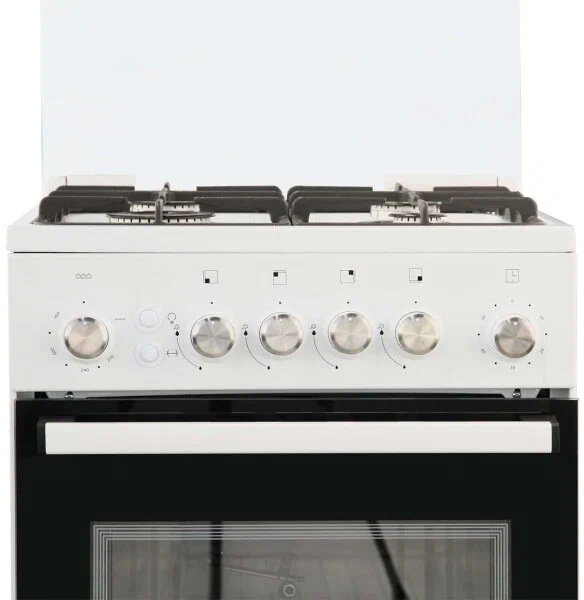 Газовая плита DE LUXE 5040.40г (кр) ЧР-012, газовая духовка, стеклянная крышка, белый - фото №6