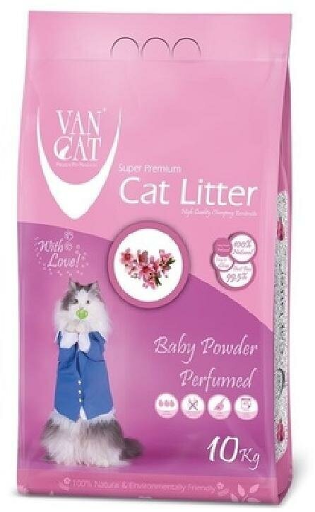 Van Cat Комкующийся наполнитель без пыли с ароматом Детской присыпки пакет (Baby Powder) | Baby Powder 5 кг 20246