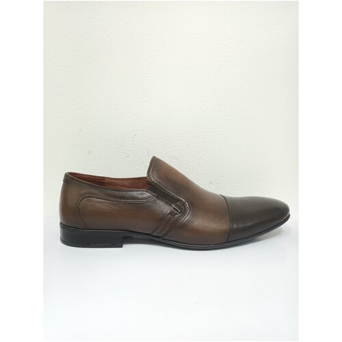 Мужские туфли коричневые без шнурка Dino Ricci 508-09-01, кожа, 45 размер