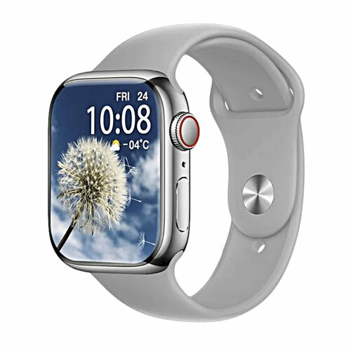 Смарт часы HW9 PRO MAX / Умные часы AMOLED Bluetooth iOS Android, серые