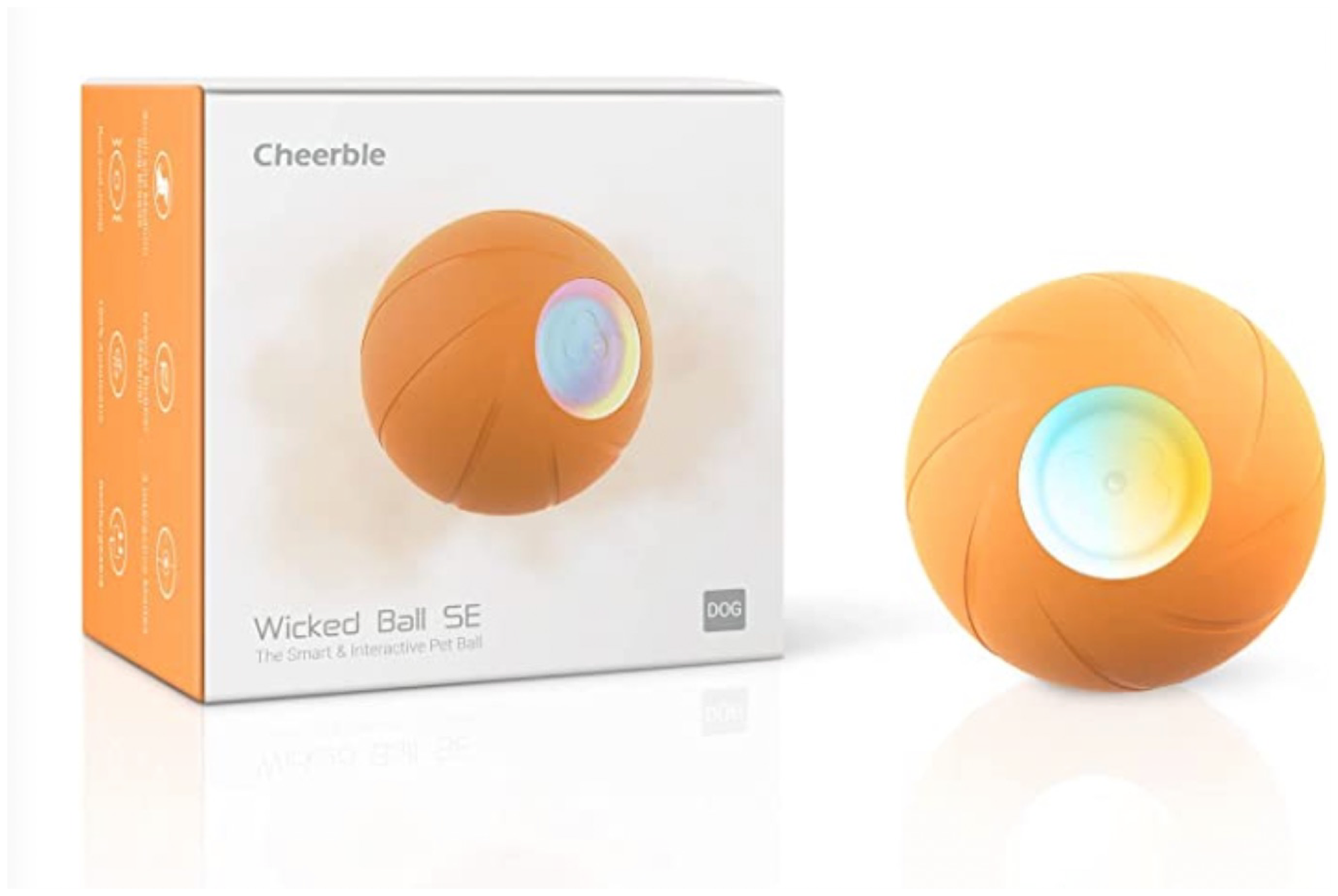 Cheerble интерактивная, умная игрушка, резиновый мяч для собак из натурального каучука для средних, мелких пород менее 15 кг, аккумулятор - фотография № 6