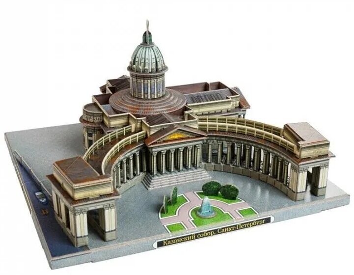 Модель из картона Казанский собор Санкт-Петербург в миниатюре