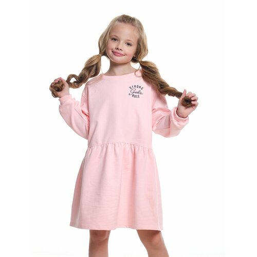 Платье Mini Maxi, размер 146, бежевый, розовый платье для детей s oliver артикул 10 2 12 20 200 2122343 цвет lilac pink 4257 размер 146