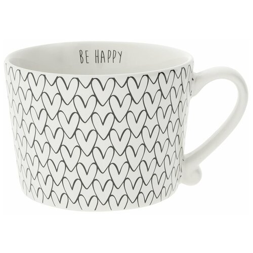 Bastion Collections Кружка White Нeart Pattern Black