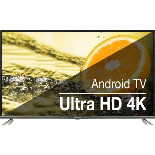 50 Телевизор Hyundai H-LED50EU7008, 4K Ultra HD, черный, смарт ТВ, Android 55 телевизор grundig 55 ghu 7830 4k ultra hd черный смарт тв android tv