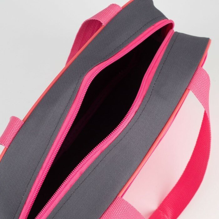TEXTURA Сумка для обуви на молнии, наружный карман, TEXTURA, цвет розовый/серый