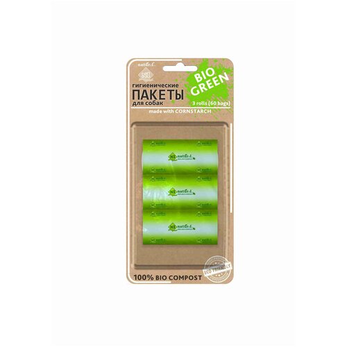 N1 NATUReL BiOразлагаемые пакеты для выгула (60 пак)