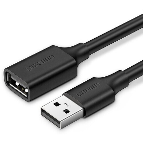 Кабель UGREEN US103 (10318) USB 2.0 A Male to A Female Cable. Длина: 5м. Цвет: черный