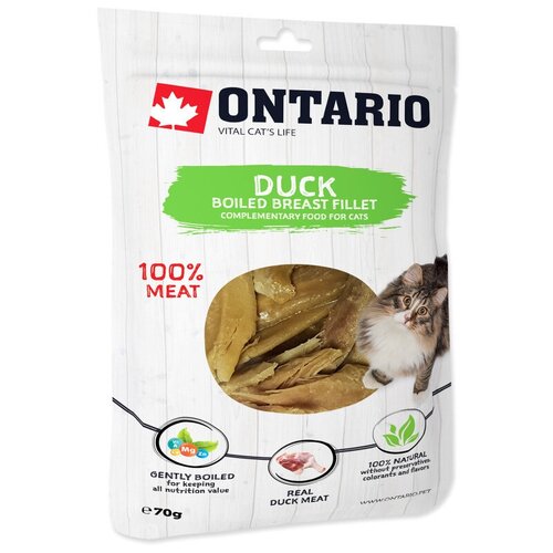 Ontario (консервы лакомства) лакомства для кошек филе вареной утиной грудки 213-50903 0,07 кг 55128