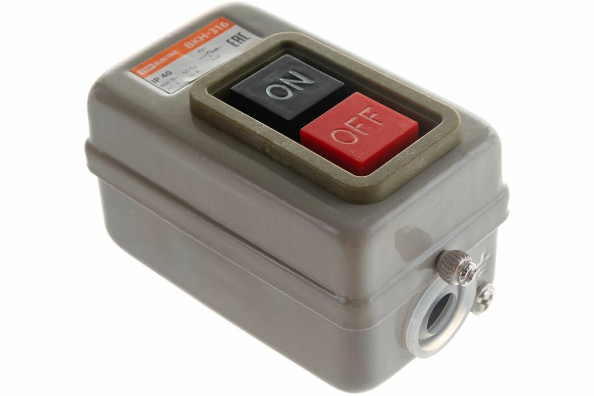Выключатель кнопочный с блокировкой (3Р, 10А, 230/400В, IP40, 42х82х46 мм) - фотография № 5