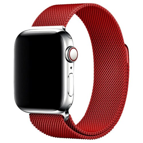 Ремешок металлический Миланская петля для Apple Watch 38/40/41mm красный петля trango loop sling 30см