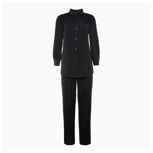 Комплект женский (рубашка, брюки) MINAKU: Silk pleasure цвет черный, р-р 46 7985312