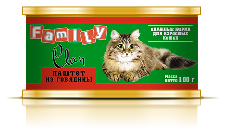 CLAN FAMILY Консервы д/кошек с Ягненком паштет - фотография № 2