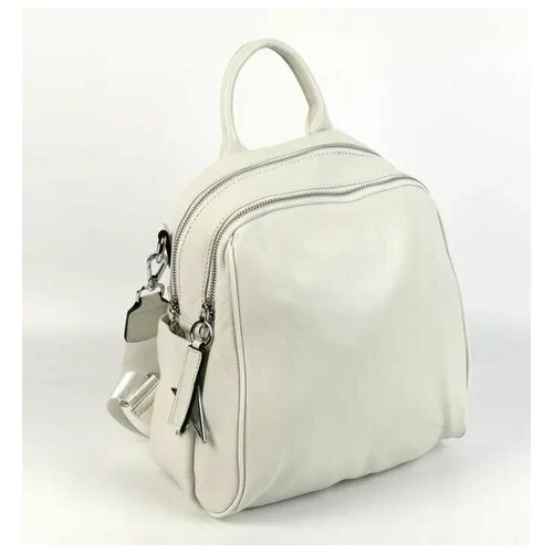 фото Женский кожаный рюкзак 5516 вайт (107623) fuzi house