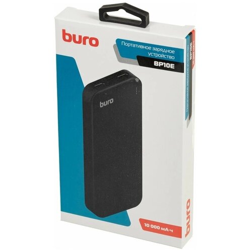 Мобильный аккумулятор Buro BP10E 10000mAh 2.1A 2xUSB черный (BP10E10PBK)