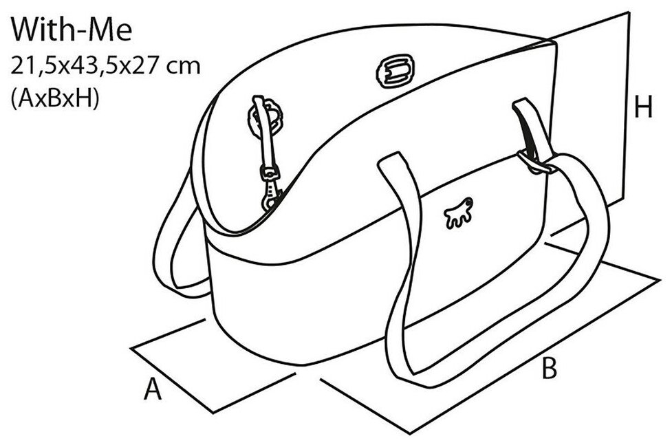 Ferplast With-Me сумка для животных, с меховым чехлом, черная (21,5x43,5xh27 cm) - фото №2