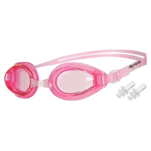 фото Очки для плавания, взрослые + беруши, цвет розовый 9226431 onlytop