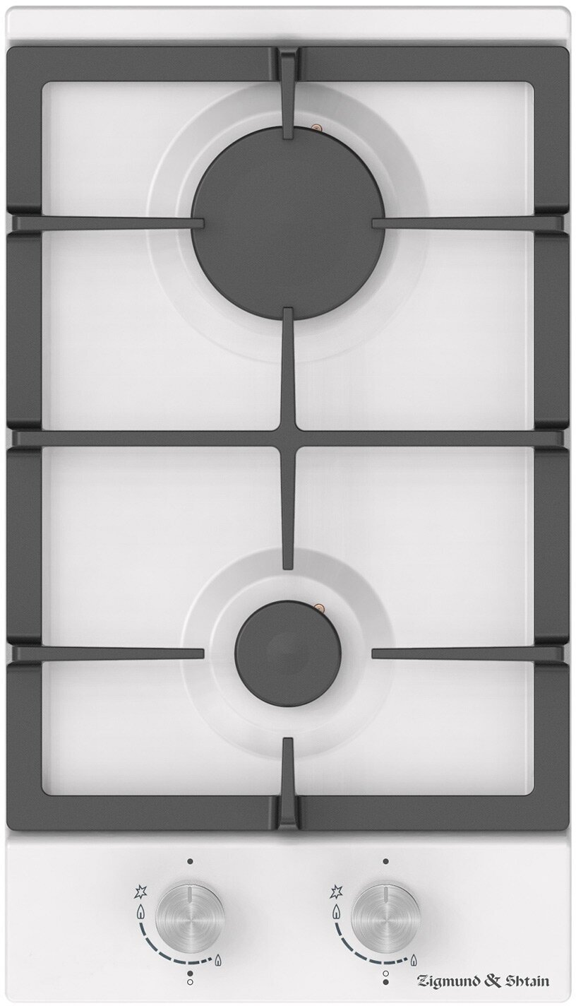 Газовая варочная панель домино Zigmund & Shtain G 14.3 W, 30 см, белый