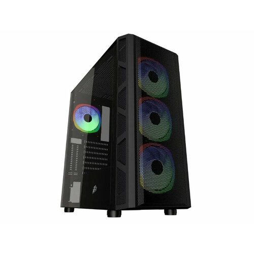 Корпус E-ATX 1STPLAYER FIREBASE XP-E (USB, Audio,4x120mm LED, черный[XP-E-4F1])